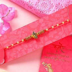 Ganesha Pearl Rakhi & Handmade Chocolate Truffle Combo | Grocsy