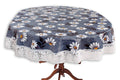 Casa-Nest Printed Pvc Plastic Flowered 4 Seater Round Shape Table Cover - Multicolour | Grocsy