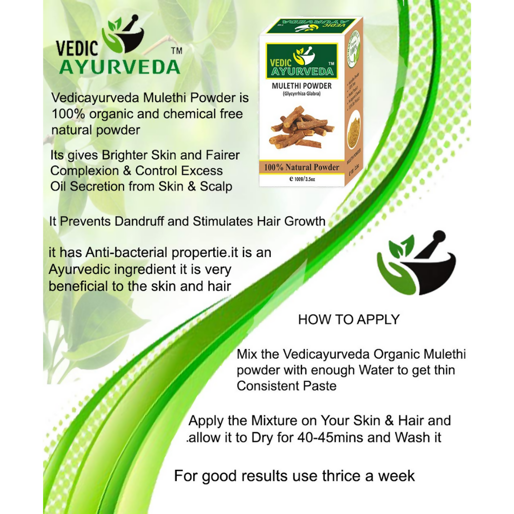 VedicAyurveda Multani Mitti Powder and Mulethi Powder | Grocsy