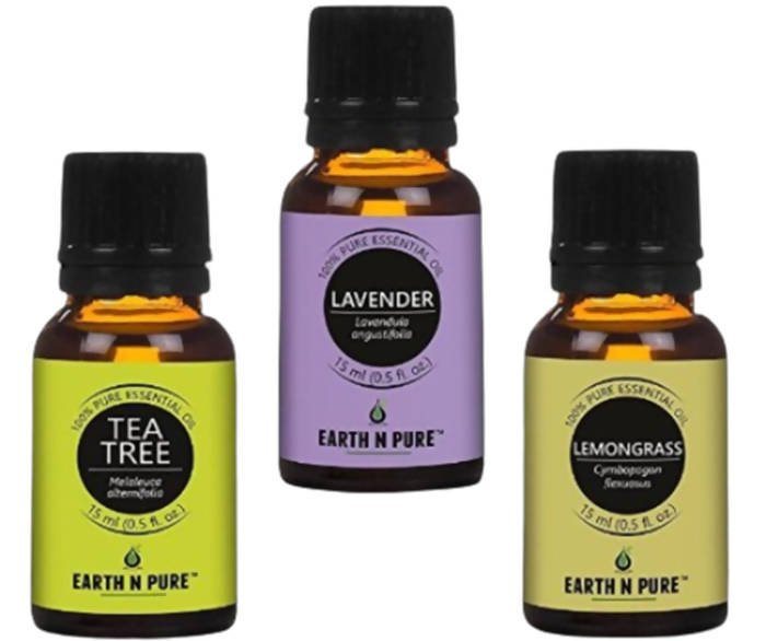 Earth N Pure Essential Oils (Tea Tree, Lavender & Lemongrass) | Grocsy