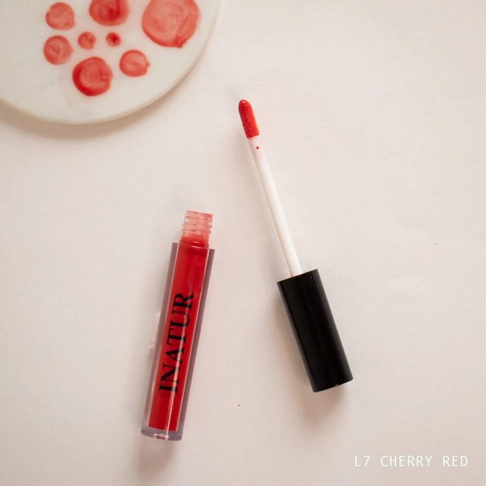 Inatur Lip Gloss-L7-Cheeky Red | Grocsy