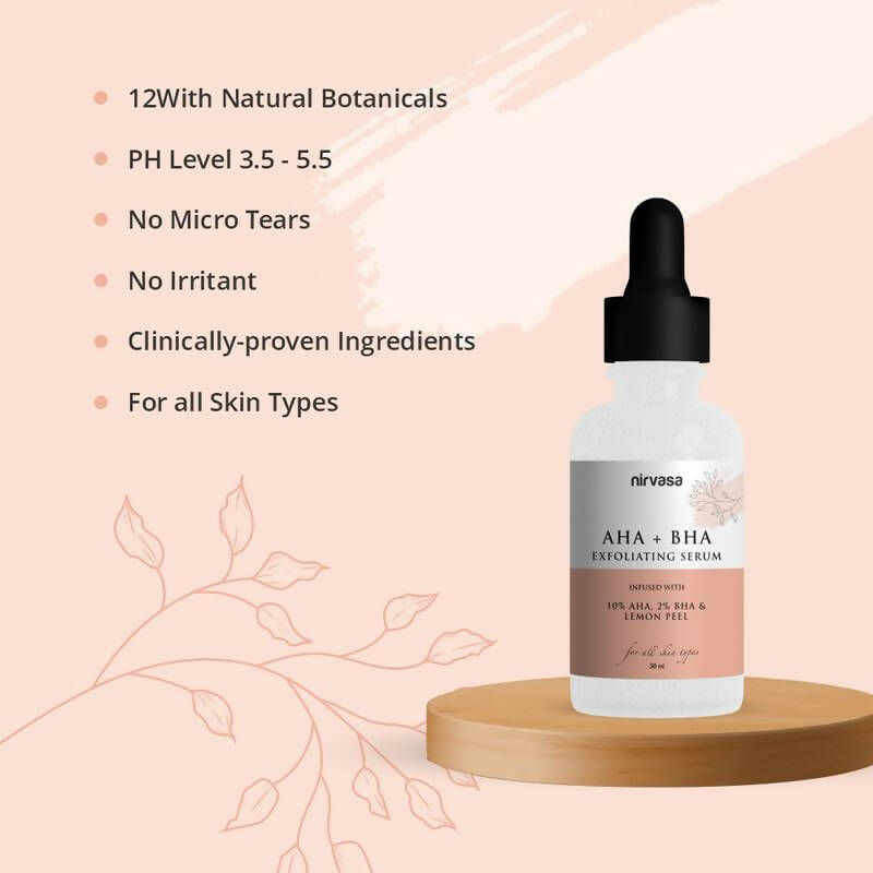 Nirvasa AHA + BHA Exfoliating Serum | Grocsy