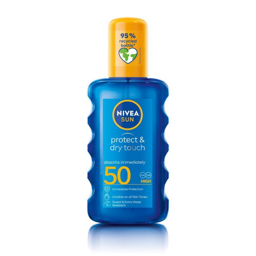 Nivea Sun Dry Touch SPF 50, Transparent Sunscreen Spray | Grocsy