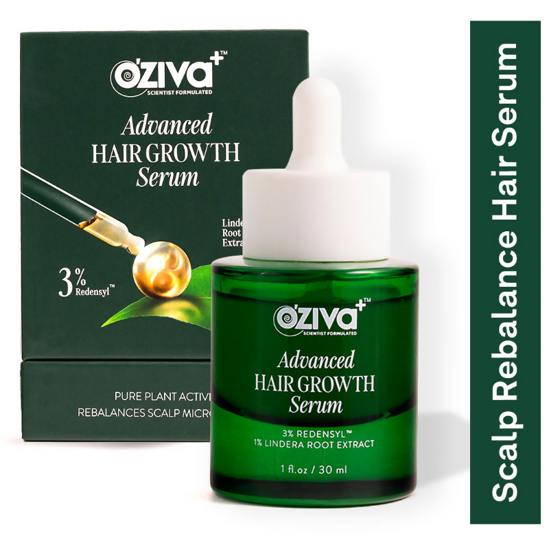 Oziva Advanced Hair Growth Serum to Rebalance Scalp Microbiome | Grocsy