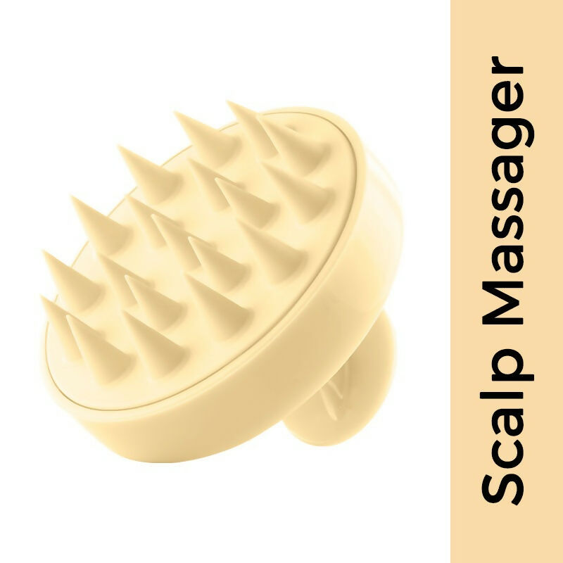 Nykaa Naturals Scalp Massager Brush For Blood Circulation & Natural Hair Growth - Yellow | Grocsy