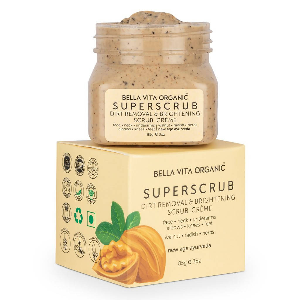 Bella Vita Organic SuperScrub Dirt Removal & Skin Brightening Scrub Creme | Grocsy