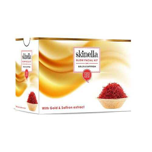 Skinella Gold and Saffron Glow Facial Kit 7 steps | Grocsy