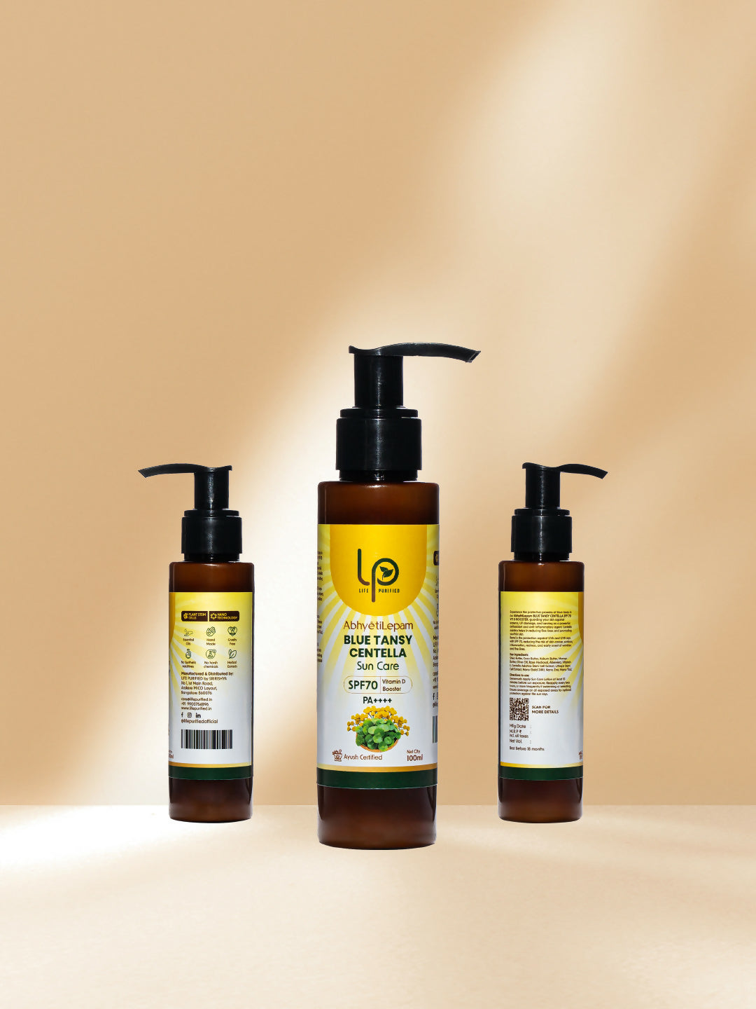 Life Purified Abhyetilepam Blue Tansy Centella Vit D Booster SPF 70 Pa++++ | Grocsy