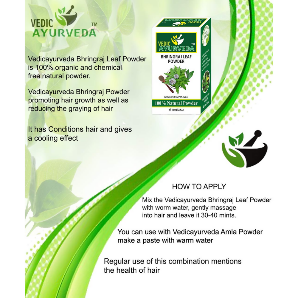 VedicAyurveda Heena Powder, Bhringraj & Indigo Powder | Grocsy