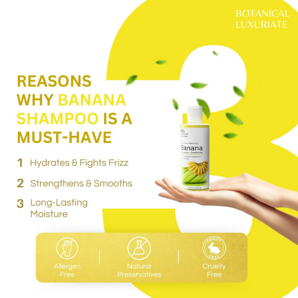 Botanical Luxuriate Banana Natural Shampoo + Conditioner | Grocsy