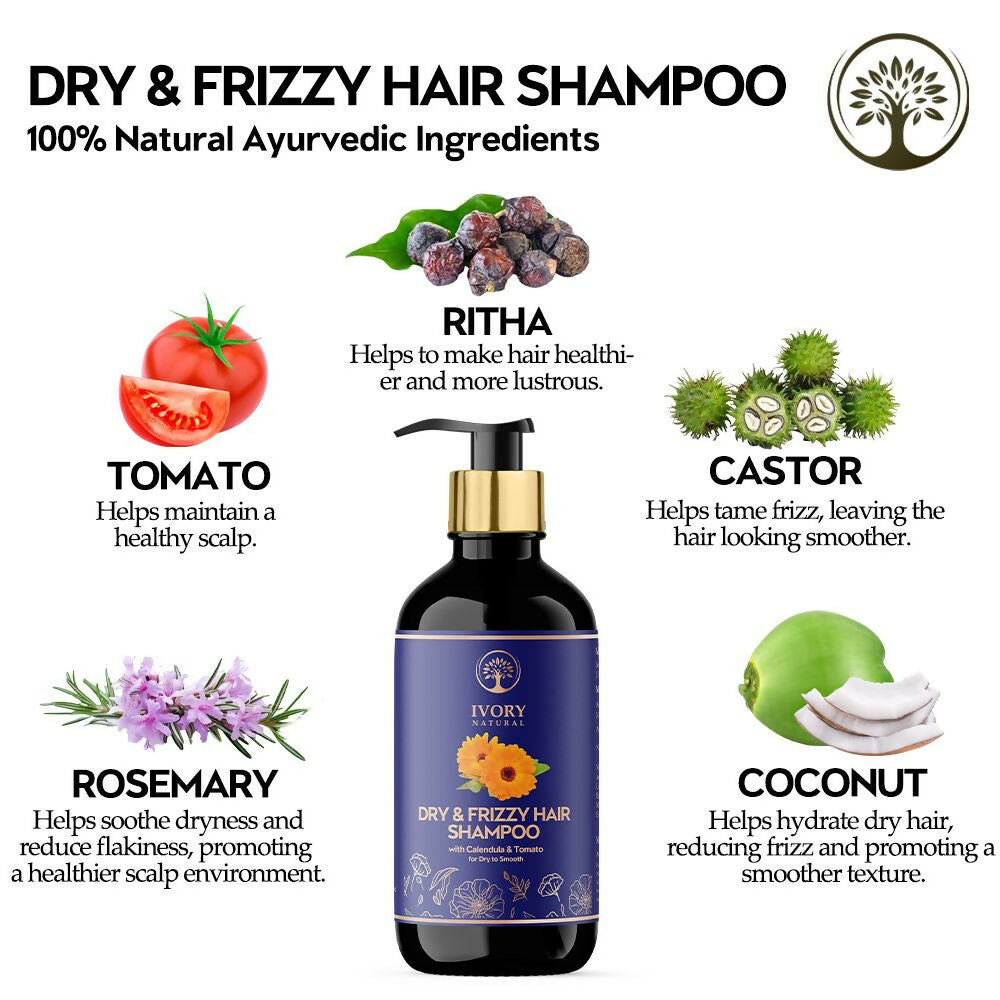 Ivory Natural Dry Rough Hair Shampoo For Dry, Frizzy, Unmanaged Hair | Grocsy