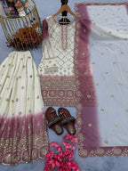 Teeya Creation Multi Color Star Georgette Heavy Embroidery Work Functional Wear Salwar Suit | Grocsy