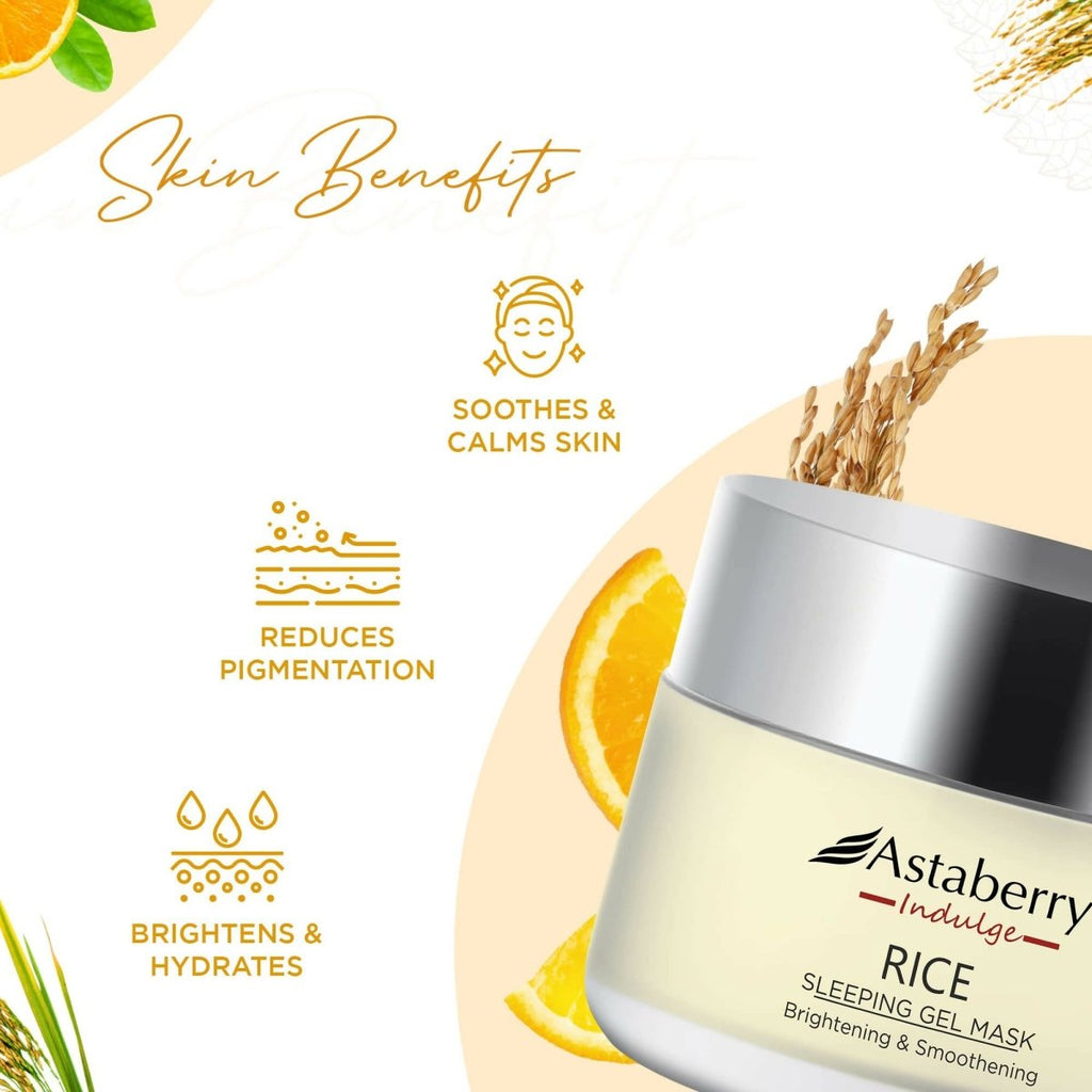 Astaberry Indulge Rice Sleeping Gel Mask | Grocsy