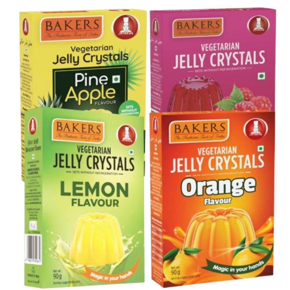 BAKERS Jelly Crystal - Lemon, Orange, Pineapple, Raspberry | Grocsy