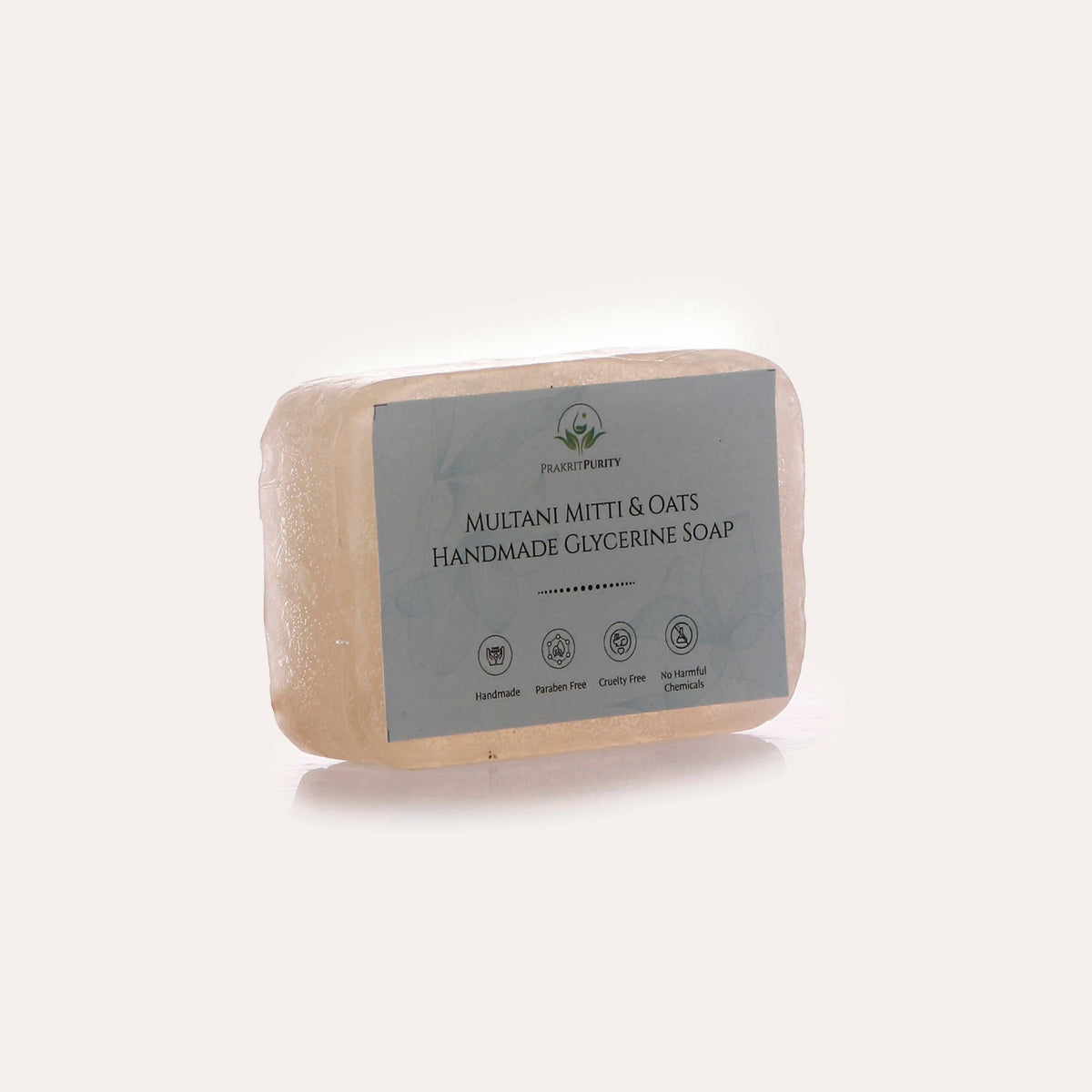 PrakritPurity Multani Mitti & Oats Handmade Glycerine Soap | Grocsy