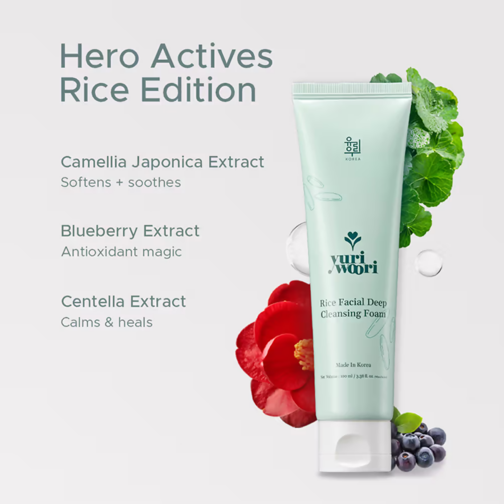 Yuri Woori Rice Facial Deep Cleansing Foam | Grocsy