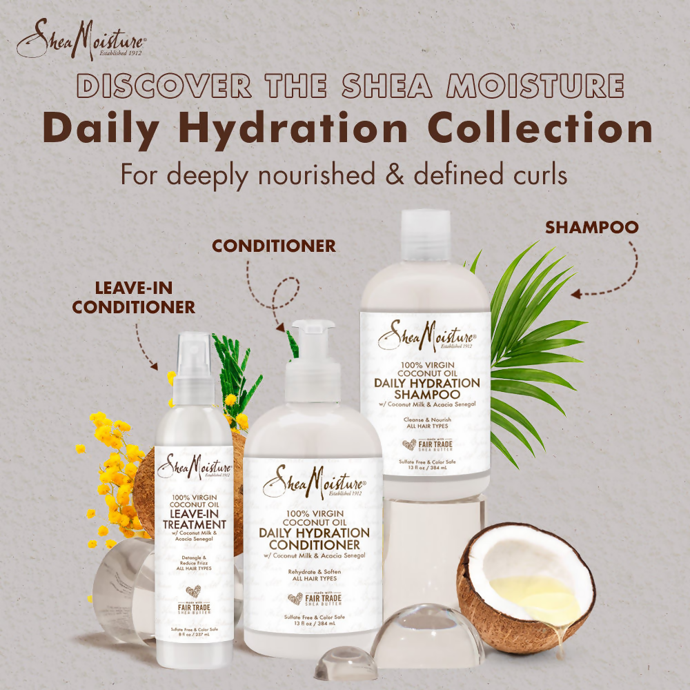 Shea Moisture 100% Virgin Coconut Oil Daily Hydration Shampoo - Conditioner Combo | Grocsy