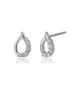 Silver Toned With Pearl & Cz Studded Studs Earring - Wahe Jewels - Swadesiicart