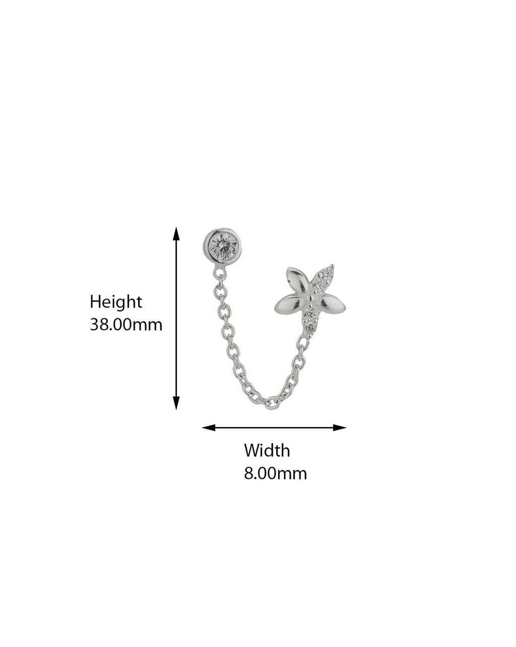 Premium Jewellery - Silver Toned Cz Studded Rhodium - Plated Contemporary Handcrafted Drop Earrings - Wahe Jewels - Swadesiicart