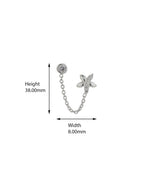 Premium Jewellery - Silver Toned Cz Studded Rhodium - Plated Contemporary Handcrafted Drop Earrings - Wahe Jewels - Swadesiicart