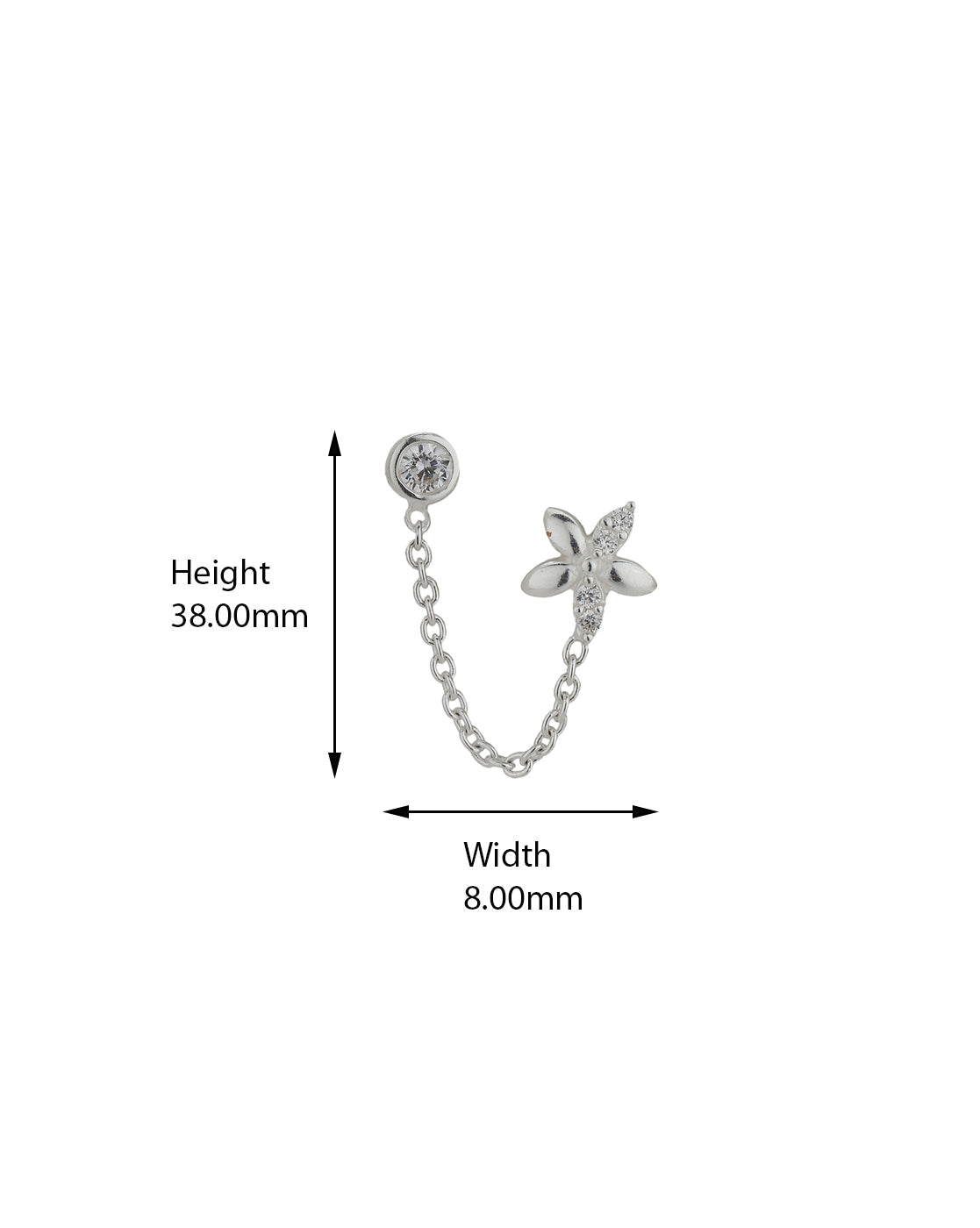 Premium Jewellery - Silver Toned Cz Studded Rhodium - Plated Contemporary Handcrafted Drop Earrings - Wahe Jewels - Swadesiicart
