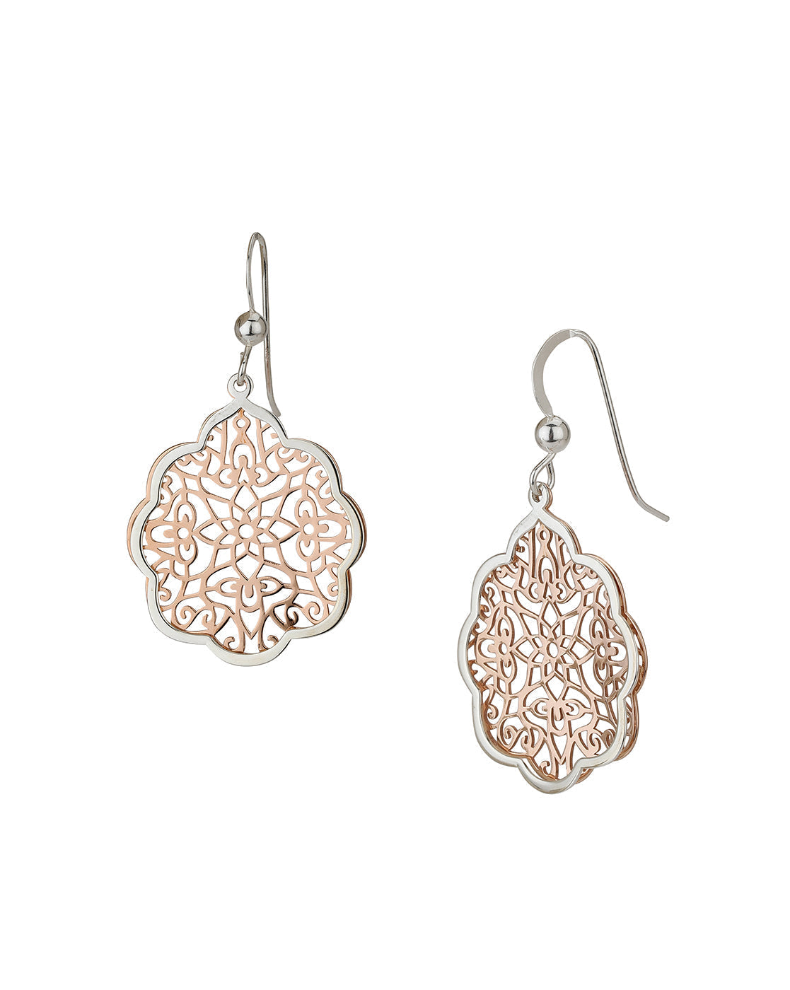 Premium Jwlry - Gold & White Toned Pearls Studded Gold-Polished Teardrop Shaped Handcrafted Half Hoop Earrings - Wahe Jewels - Swadesiicart
