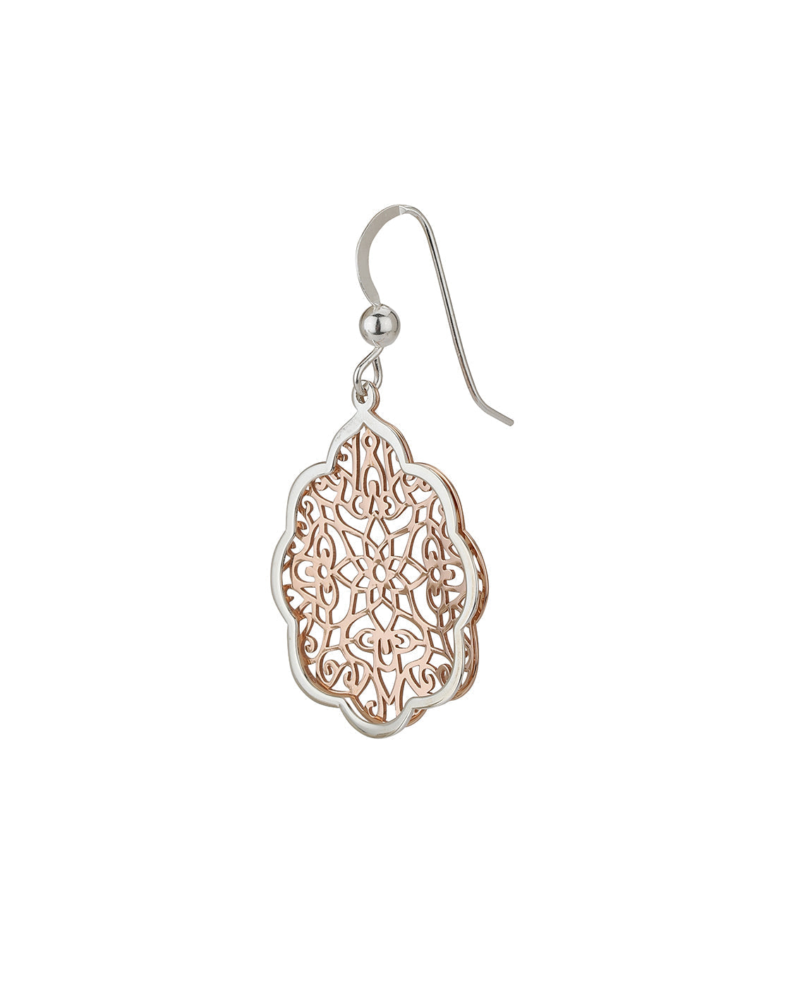 Premium Jwlry - Gold & White Toned Pearls Studded Gold-Polished Teardrop Shaped Handcrafted Half Hoop Earrings - Wahe Jewels - Swadesiicart