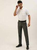 Ramraj Cotton Mens Half Sleeve Formal 100 % Cotton White Shirt | Grocsy
