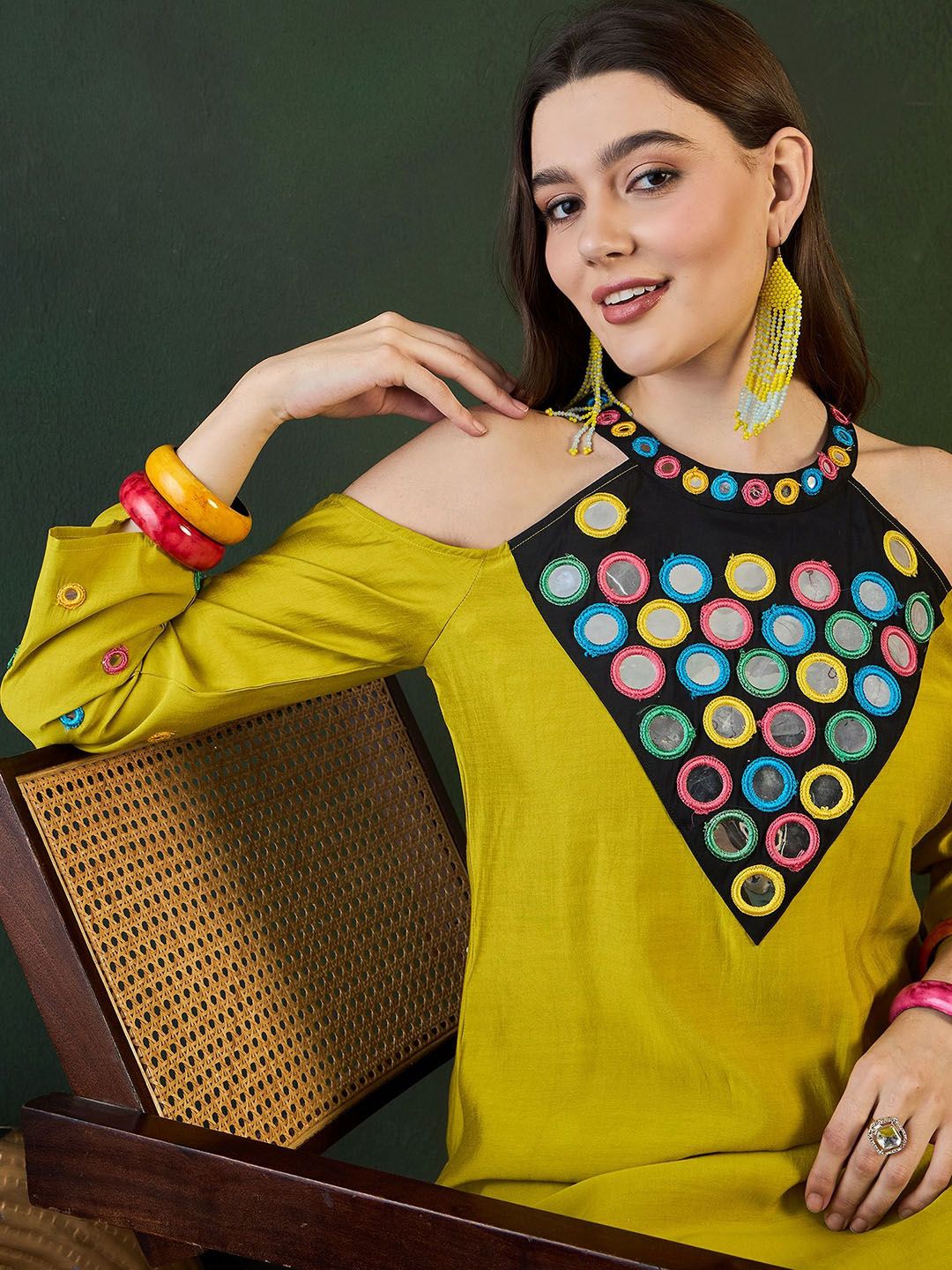 Sangria Embroidered Kurta & Palazzo With Bag Kurta Set | Grocsy