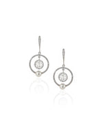 Rose Gold-Polished Cz Drop Earring With Dangling Heart For Women - Wahe Jewels - Swadesiicart