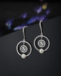 Rose Gold-Polished Cz Drop Earring With Dangling Heart For Women - Wahe Jewels - Swadesiicart