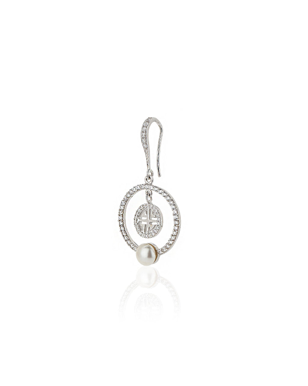 Rose Gold-Polished Cz Drop Earring With Dangling Heart For Women - Wahe Jewels - Swadesiicart