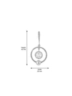 Rose Gold-Polished Cz Drop Earring With Dangling Heart For Women - Wahe Jewels - Swadesiicart