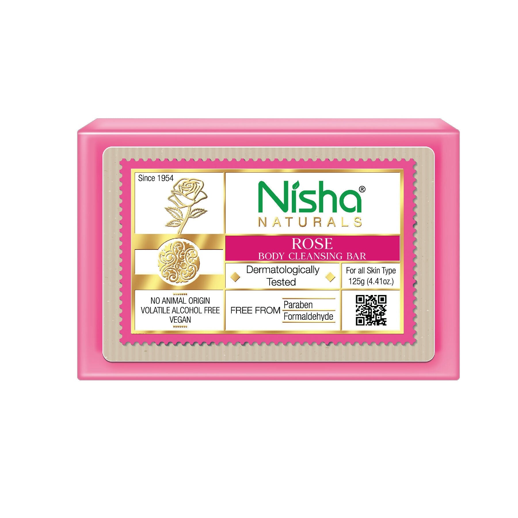 Nisha Rose Body Cleansing Soap Bar | Grocsy