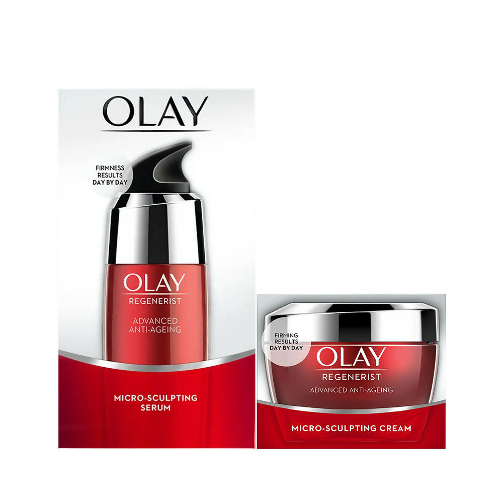 Olay Regenerist Micro-Sculpting Day Cream With Regenerist Serum Combo | Grocsy