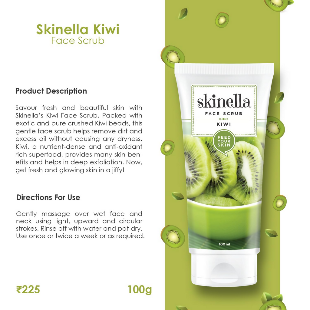 Skinella Kiwi Face Scrub | Grocsy