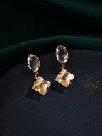 NVR Women Golden Cz Studded Studs Earrings | Grocsy