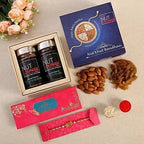 Meenakari Rakhi & Dry Fruits Jars | Grocsy