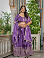 Lehenga Mart lavender Designer Wedding Wear Lehenga Choli | Grocsy