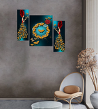 Tehzeeb Creations Set Of 3 Digital Wall Painting | Grocsy