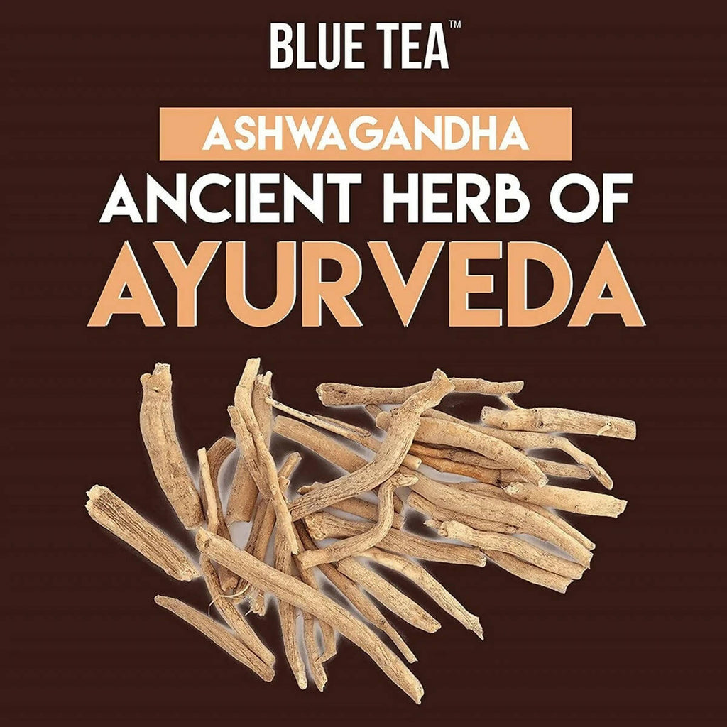 Blue Tea Organic Ashwagandha Green Tea | Grocsy