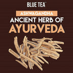 Blue Tea Organic Ashwagandha Green Tea | Grocsy
