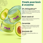 PLIX The Plant Fix Avocado Psoriasis Moisturizing Cream with 2% Omegablue For Dry & Flaky Skin | Grocsy