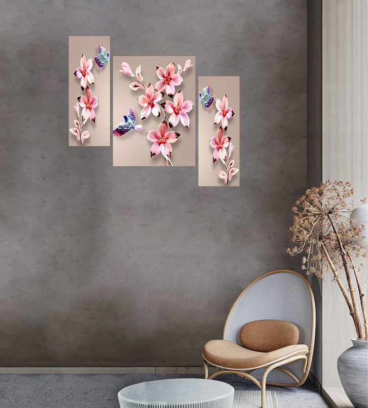 Tehzeeb Creations Set Of 3 Digital Wall Painting | Grocsy