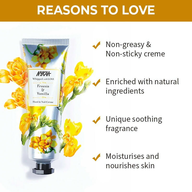 Nykaa Freesia & Vanilla Hand & Nail Creme | Grocsy