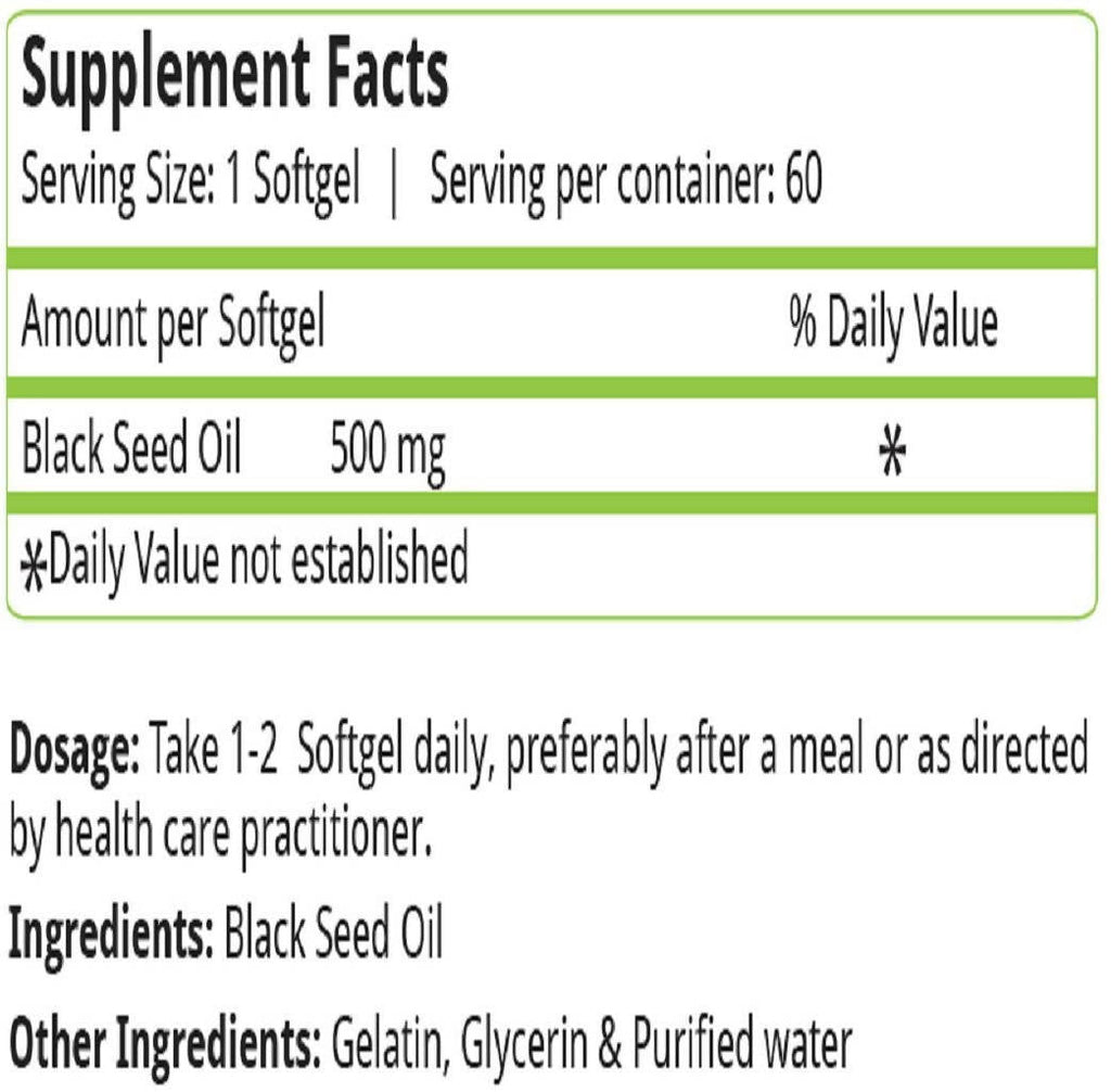 Nature's Velvet Blackseed Oil Softgels | Grocsy