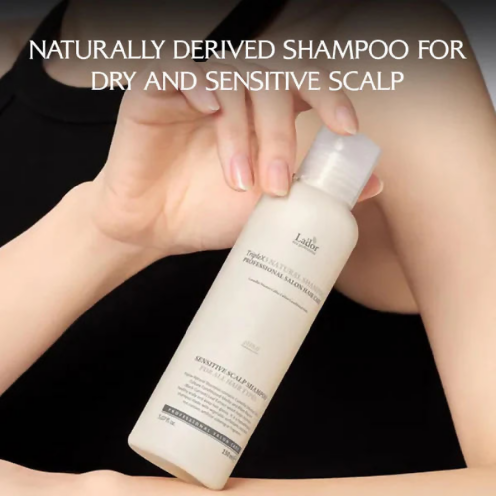 La'dor Triple Natural Shampoo - Hypoallergenic, Vegan, Mild Formula for Sensitive Scalp & Dry Hair | Grocsy
