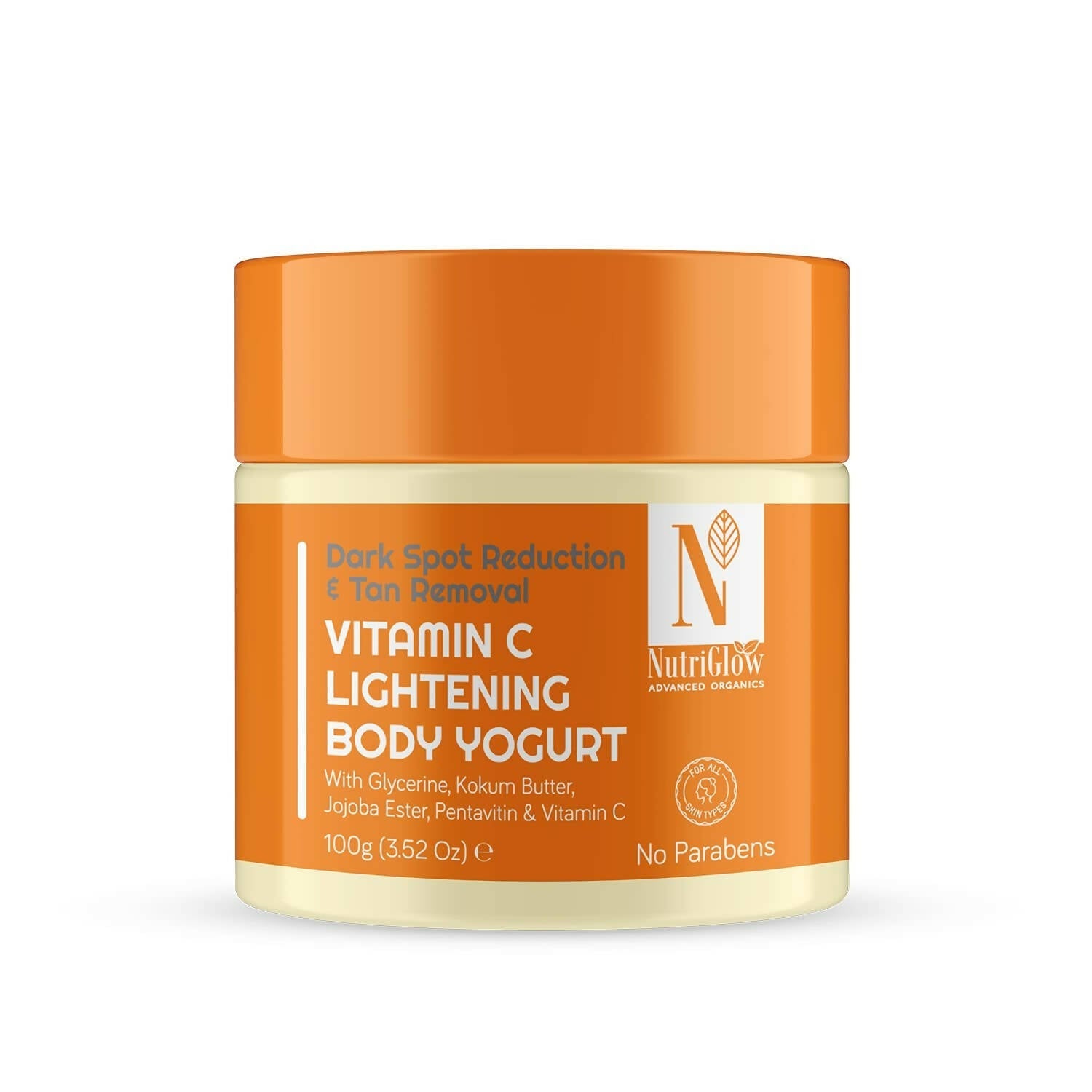 NutriGlow NATURAL'S Vitamin C Lightening Body Yogurt, Moisturize Skin, Deep Nourishing | Grocsy