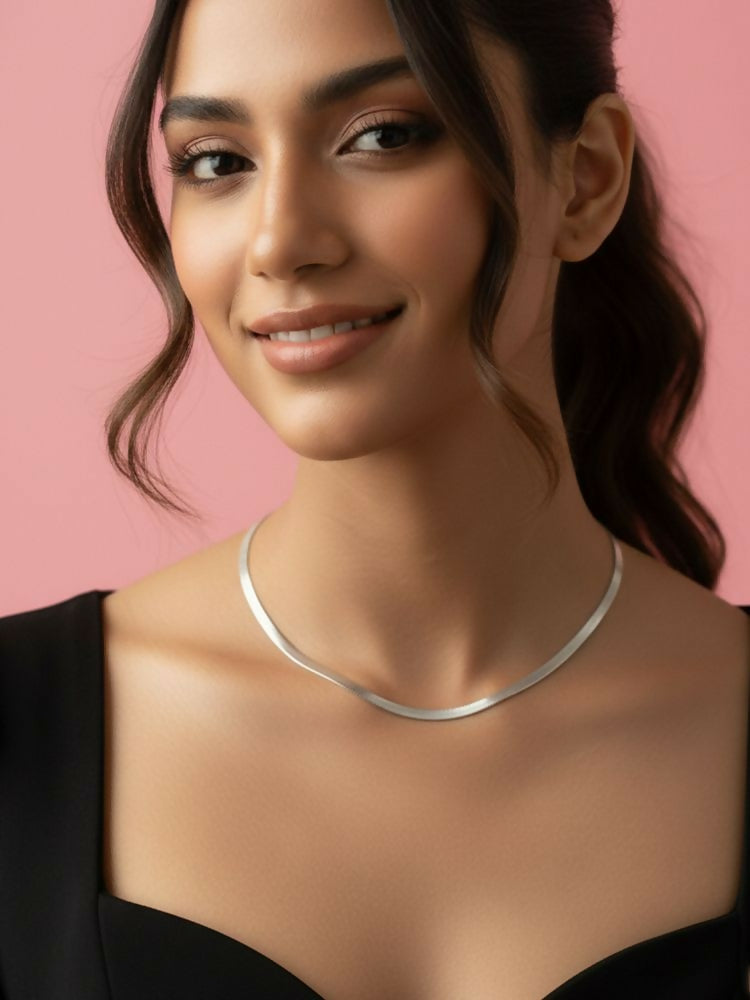 NVR Women German Silver Oxidised Chain | Grocsy