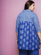 Ahalyaa Women's Traditional wear Tunic - Indigo blue | Grocsy